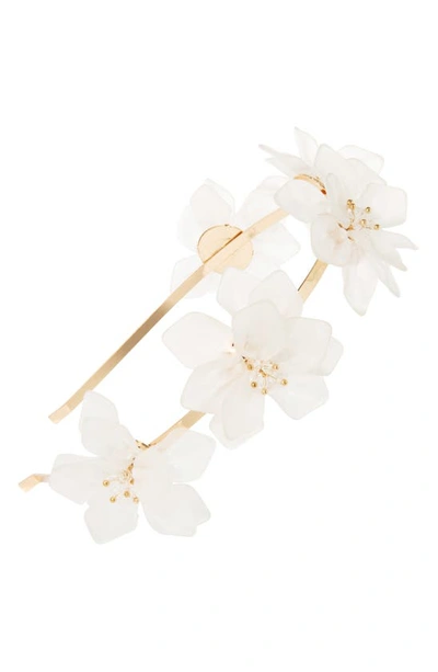 L Erickson Marianna Headband In White/ Gold