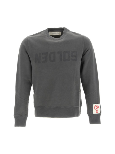 Golden Goose Reverse Logo Sweatshirt In Grey