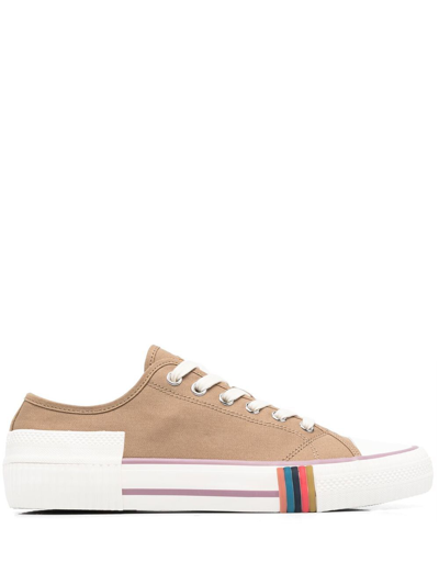 Paul Smith Striped Shoes In Light Brown