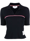 Thom Browne Rwb-stripe Short-sleeved Pólo Shirt In Multi-colored