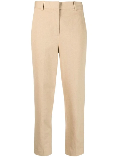 Circolo 1901 High-waist Cropped Trousers In Brown