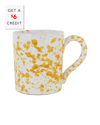 Vietri Amalfitana Splatter Mug In Yellow