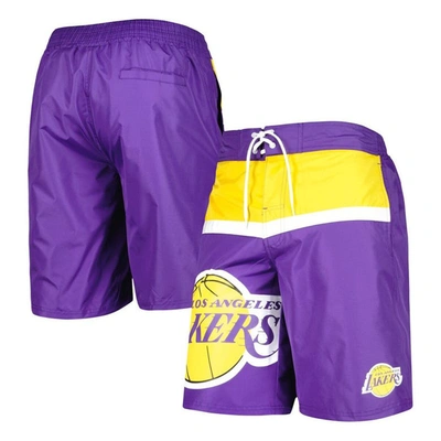 G-iii Sports By Carl Banks Purple Los Angeles Lakers Sea Wind Swim Trunks