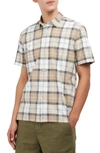 Barbour Gordon Summerfit Short Sleeve Button-up Shirt In Amble Sand Tartan