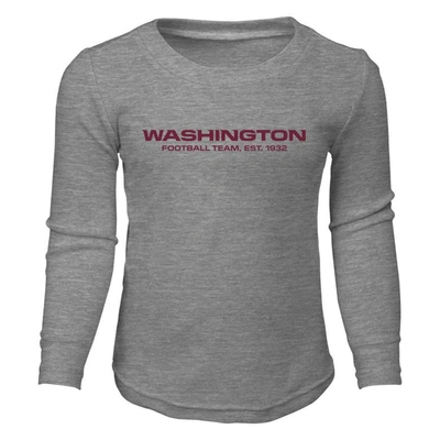 Outerstuff Kids' Preschool Heather Gray Washington Football Team Long Sleeve T-shirt & Pants Sleep Set