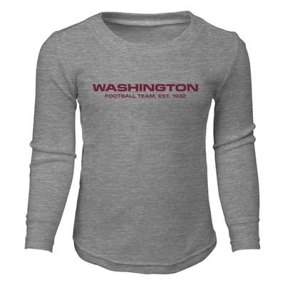 Outerstuff Kids'  Preschool Heather Gray Washington Football Team Long Sleeve T-shirt & Pants Sleep Set