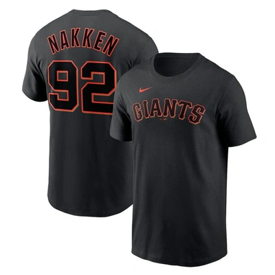 Nike Men's  Alyssa Nakken Black San Francisco Giants Name And Number T-shirt