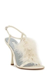 Nine West Million Feather Sandal In Ivory
