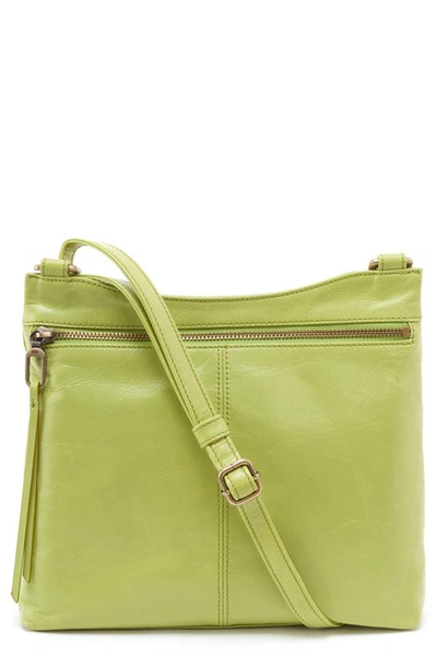 Hobo Cambel Leather Crossbody Bag In Celery