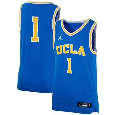 Nike Kids' Youth Jordan Brand #1 Blue Ucla Bruins Team Replica Basketball Jersey