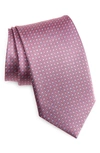 David Donahue Dot Silk Tie In Pink