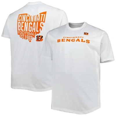 Fanatics Branded White Cincinnati Bengals Big & Tall Hometown Collection Hot Shot T-shirt