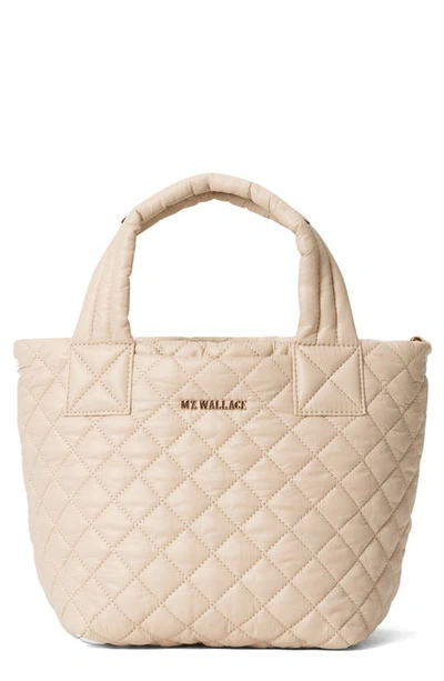 Mz Wallace Medium Metro Deluxe Tote In Buff/light Gold