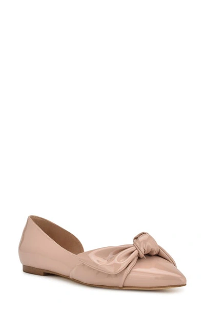 Nine West Women's Bannie D'orsay Pointy Toe Dress Flats Women's Shoes In Light Natural 110