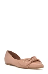 Nine West Women's Bannie D'orsay Pointy Toe Dress Flats In Light Natural - Faux Leather