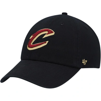 47 ' Black Cleveland Cavaliers Alternate Logo Clean Up Adjustable Hat