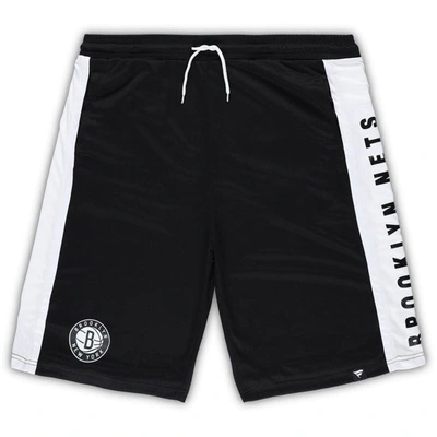 Fanatics Men's  Black Brooklyn Nets Big And Tall Referee Iconic Mesh Shorts