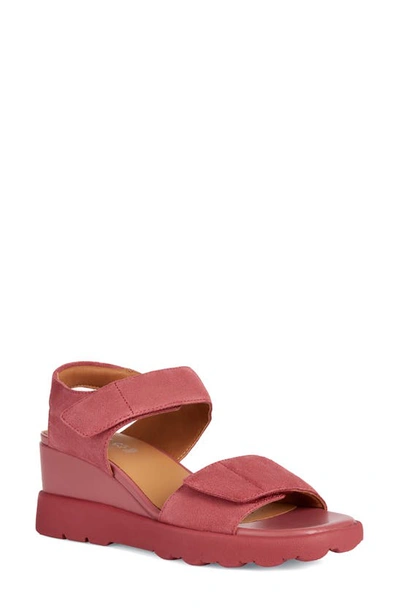 Geox Spherica Wedge Sandal In Cyclamen