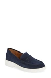 Geox Spherica Penny Loafer In Navy