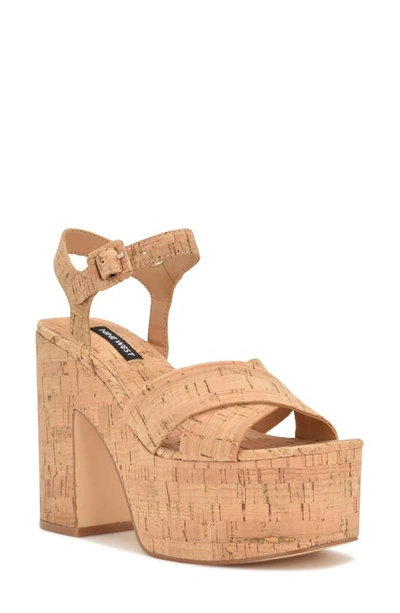 Nine West Rilay Platform Sandal In Cork