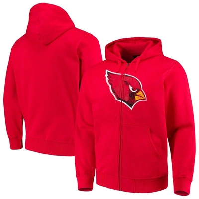 Starter G-iii Sports By Carl Banks Cardinal Arizona Cardinals Primary Logo Full-zip Hoodie In Red