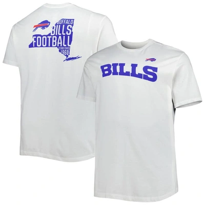 Fanatics Branded White Buffalo Bills Big & Tall Hometown Collection Hot Shot T-shirt