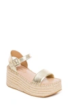 Bernardo Mallorca Espadrille Platform Sandal In Champagne