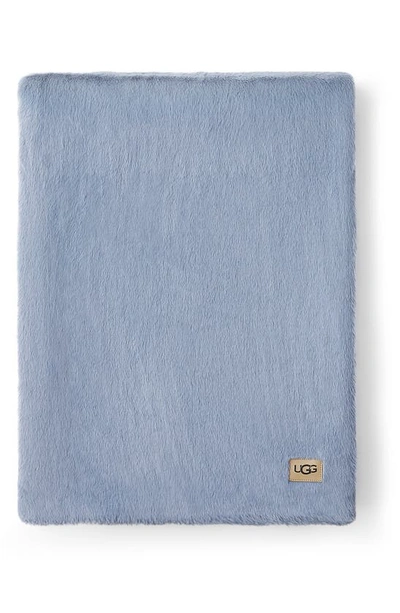 Ugg Lanai Fleece Throw Blanket In Chambray