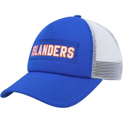 Adidas Originals Men's Adidas Royal, White New York Islanders Team Plate Trucker Snapback Hat In Royal,white