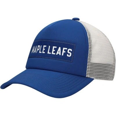 Adidas Originals Men's Adidas Blue, White Toronto Maple Leafs Team Plate Trucker Snapback Hat In Blue,white
