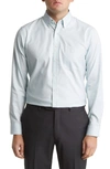 Nordstrom Trim Fit Non-iron Royal Oxford Solid Button-down Dress Shirt In Teal Aquifer- White Oxford