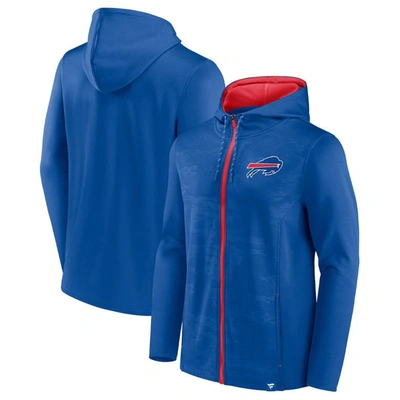Fanatics Branded Royal/red Buffalo Bills Ball Carrier Full-zip Hoodie In Royal,red