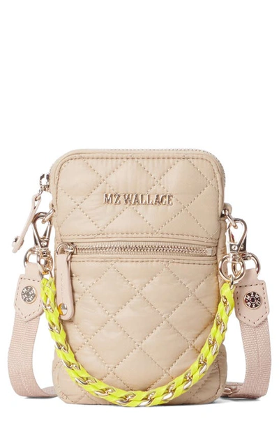 Mz Wallace Micro Crosby Crossbody Bag In Buff/light Gold
