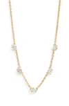 Kendra Scott Cailin Crystal Strand Station Necklace In Gold