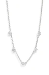 Kendra Scott Cailin Crystal Strand Station Necklace In Silver