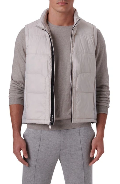 Bugatchi Quilted Vest In Stone
