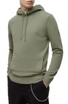 Allsaints Raven Slim Fit Pullover Organic Cotton Hoodie In Valley Green