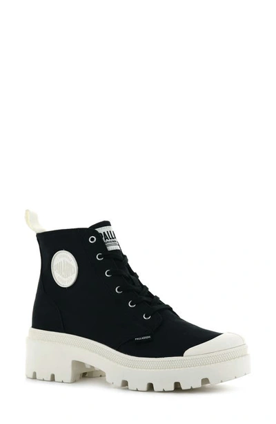 Palladium Pallabase Bootie In Black/ Marshmallow