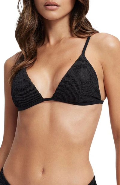 Good American Always Fits Perfect Fit Bikini Top In Black