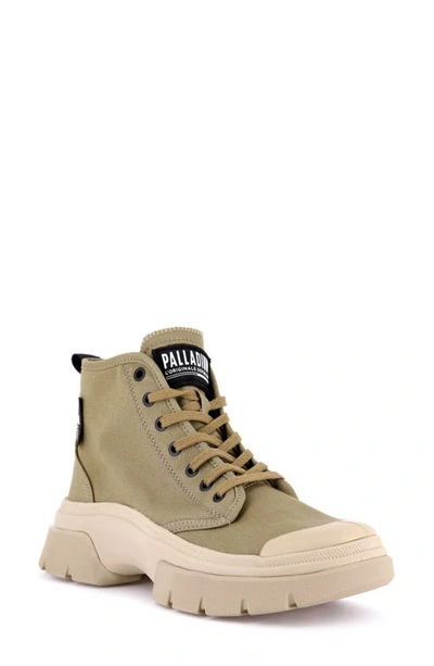 Palladium Pallawave High Top Trainer In Olive