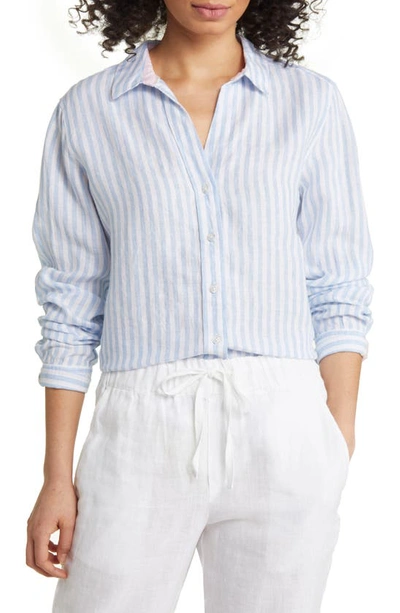Tommy Bahama Cabana Stripe Button-up Shirt In Light Sky
