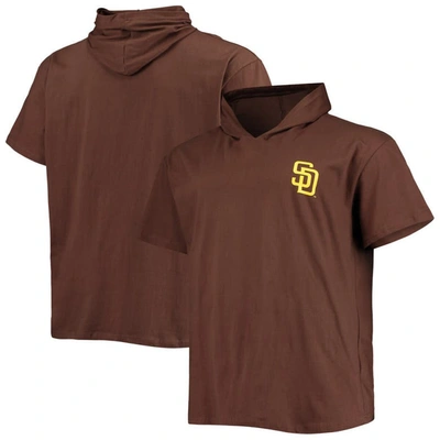 Profile Men's Brown San Diego Padres Big Tall Jersey Short Sleeve Pullover Hoodie T-shirt