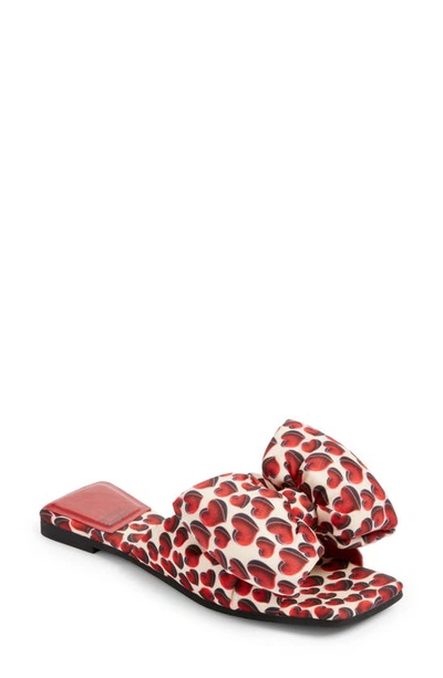 Jeffrey Campbell Sweetie Slide Sandal In Red Hearts
