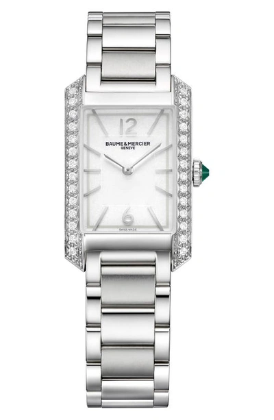 Baume & Mercier Hampton 10631 Automatic Bracelet Watch, 35mm In Silver