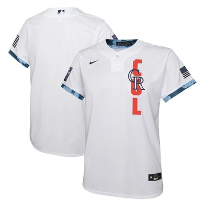 Nike Kids' Youth  White Colorado Rockies 2021 Mlb All-star Game Jersey