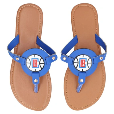 Foco La Clippers Die-cut Logo Flip Flops In Blue