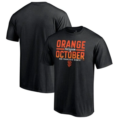 Fanatics Branded Black San Francisco Giants 2021 Postseason Orange October T-shirt