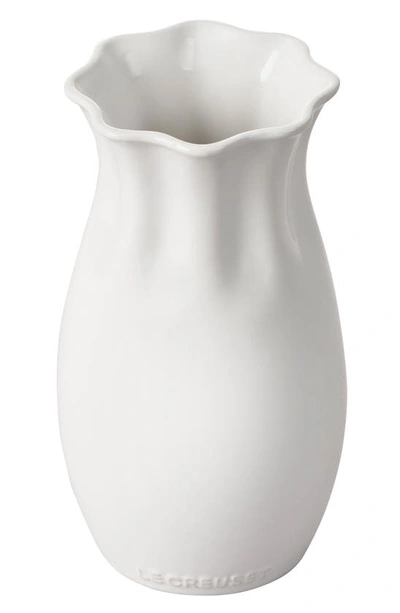 Le Creuset Small Stoneware Vase In White