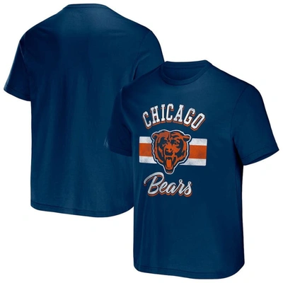 Nfl X Darius Rucker Collection By Fanatics Navy Chicago Bears Stripe T-shirt
