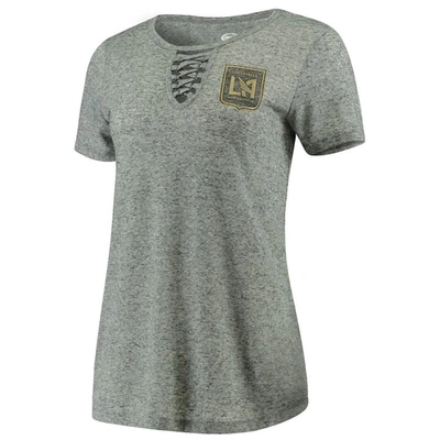 Concepts Sport Gray Lafc Podium Lace Up T-shirt